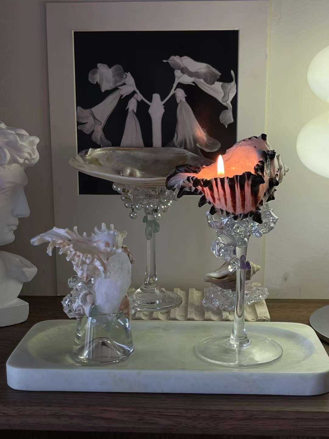 Limited Hand made Conch Crystal Candle