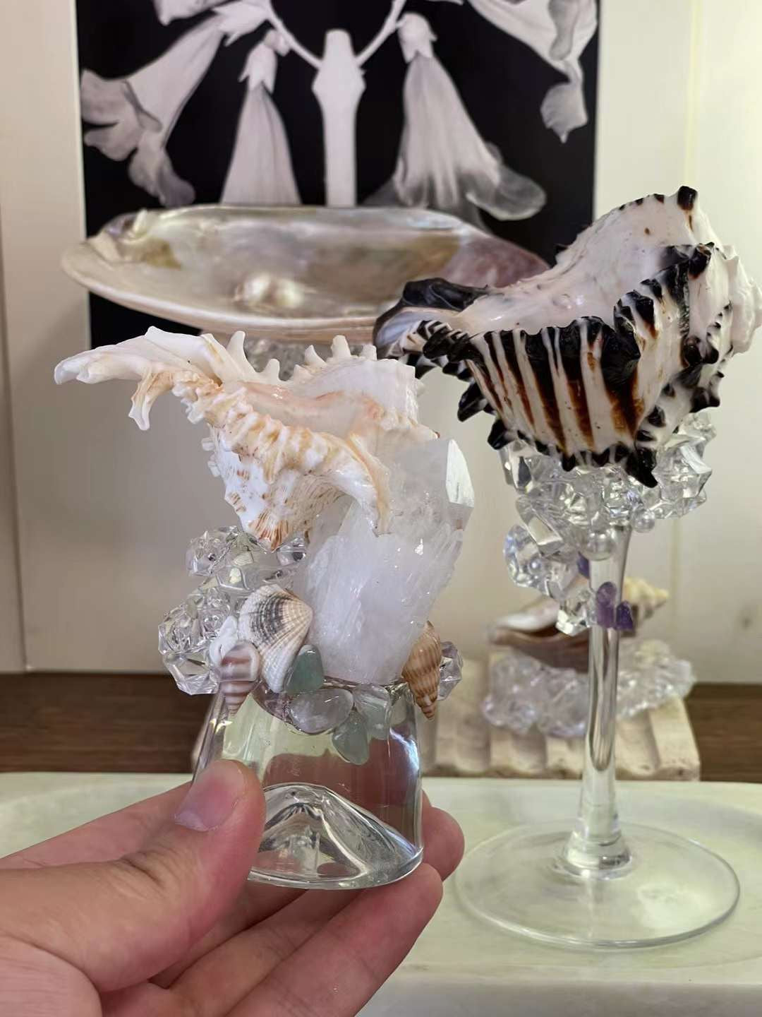 Limited Hand made Conch Crystal Candle